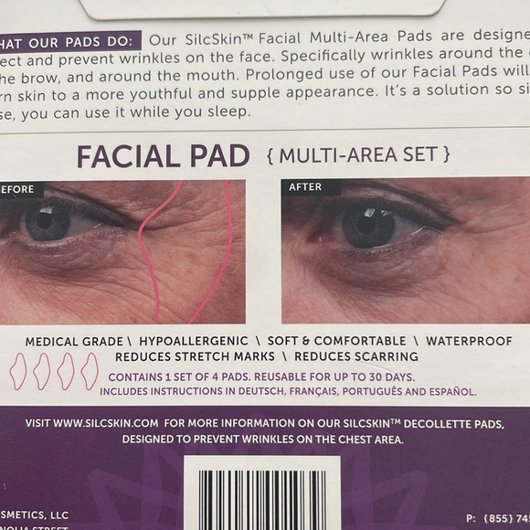 SilcSkin Medical Grade Silicone Multi-area facial pads for wrinkles & collagen - Picture 3 of 3